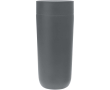 Thermische RVS beker met drukknopopening 350 ml kleur grijs