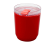 Thermosbeker van gerecycled plastic met eenvoudig ontwerp 180ml kleur rood