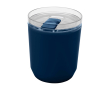 Thermosbeker van gerecycled plastic met eenvoudig ontwerp 180ml kleur marineblauw