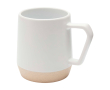 Keramische mok met matte afwerking en ongeglazuurde basis 300ml kleur wit