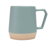 Keramische mok met matte afwerking en ongeglazuurde basis 300ml kleur pastel blauw