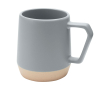Keramische mok met matte afwerking en ongeglazuurde basis 300ml kleur grijs