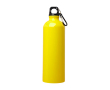 Gerecyclede RVS fles met karabijnhaak 750ml kleur geel