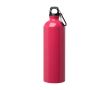 Gerecyclede RVS fles met karabijnhaak 750ml kleur fuchsia