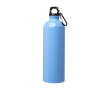 Gerecyclede RVS fles met karabijnhaak 750ml kleur pastel blauw