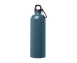 Gerecyclede RVS fles met karabijnhaak 750ml kleur cyaan blauw