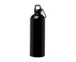 Gerecyclede RVS fles met karabijnhaak 750ml kleur zwart