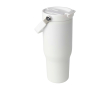 RVS beker van gerecycled staal met multifunctionele dop 900 ml kleur wit