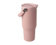 RVS beker van gerecycled staal met multifunctionele dop 900 ml kleur rose paztel