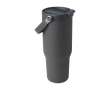 RVS beker van gerecycled staal met multifunctionele dop 900 ml kleur grijs