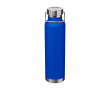 Dubbelwandige RVS drinkfles van gerecycled staal met schroefdop 650 ml kleur koningsblauw