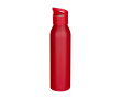 Enkelwandige RVS drinkfles van gerecycled staal 650 ml kleur rood