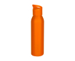 Enkelwandige RVS drinkfles van gerecycled staal 650 ml kleur oranje