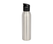 Enkelwandige RVS drinkfles van gerecycled staal 650 ml kleur lichtgrijs