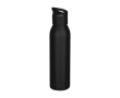 Enkelwandige RVS drinkfles van gerecycled staal 650 ml kleur zwart
