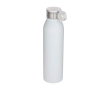 RVS drinkfles van gerecycled staal met rond handvat 650 ml kleur wit