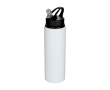 Enkelwandige RVS drinkfles van gerecycled staal 800 ml kleur wit