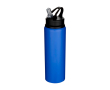 Enkelwandige RVS drinkfles van gerecycled staal 800 ml kleur koningsblauw