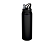 Enkelwandige RVS drinkfles van gerecycled staal 800 ml kleur zwart