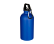 Matte enkelwandige RVS drinkfles van gerecycled staal 400 ml kleur koningsblauw