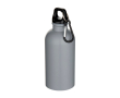Matte enkelwandige RVS drinkfles van gerecycled staal 400 ml kleur grijs