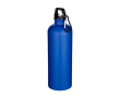 Matte RVS drinkfles van gerecycled staal met karabijnhaak 750 ml kleur koningsblauw