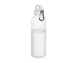 Stevige en lichte gerecyclede plastic fles met karabijnhaak 750 ml kleur wit