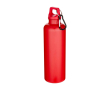 Stevige, lichte waterfles van gerecycled plastic met karabijnhaak 750 ml kleur rood