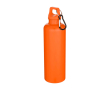 Stevige, lichte waterfles van gerecycled plastic met karabijnhaak 750 ml kleur oranje