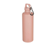 Stevige, lichte waterfles van gerecycled plastic met karabijnhaak 750 ml kleur lichtroze