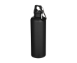 Stevige, lichte waterfles van gerecycled plastic met karabijnhaak 750 ml kleur zwart