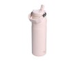Drinkfles van gerecycled RVS met opklapbaar rietje 700 ml - Stanley kleur lichtroze