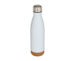 Dubbelwandige RVS drinkfles met kurken bodem 500 ml kleur wit