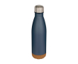 Dubbelwandige RVS drinkfles met kurken bodem 500 ml kleur bondi blauw