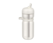 Sportfles van plastic met openklapbare dop en rietje 600 ml Mepal kleur wit