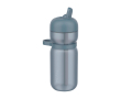 Sportfles van plastic met openklapbare dop en rietje 600 ml Mepal kleur blauw