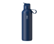 Fles van gerecycled roestvrij staal met rietje 710ml Ocean Bottle kleur marineblauw