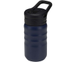 Sportfles 350ml met lekvrije opklapbare rietje kleur marineblauw