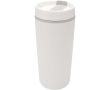 Dubbelwandige thermobeker met schroefdeksel inbegrepen 480ml kleur wit