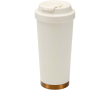 Matte dubbelwandige thermobeker van roestvrij staal 480ml kleur beige