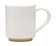 Stapelbare keramische mok met moderne ongeglazuurde voet 180 ml kleur wit