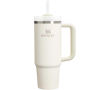 Stanley thermobeker 890 ml met draaideksel en herbruikbaar rietje kleur beige