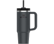 Stanley thermobeker 890 ml met draaideksel en herbruikbaar rietje kleur zwart