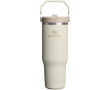 Stanley thermobeker 890ml met lekvrije inklapbare rietje kleur beige