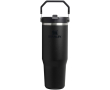 Stanley thermobeker 890ml met lekvrije inklapbare rietje kleur zwart