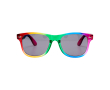 Retro zonnebril met regenboogkleuren en UV400-bescherming kleur meerkleurig