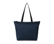 Tote bag van RPET met binnenvak voor waterfles kleur marineblauw