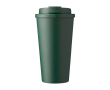 Plastic beker met drinkopening en schroefdeksel 475ml kleur groen