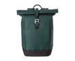 Roll-top laptoprugzak met gewatteerde schouderbanden, 15 inch kleur groen