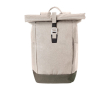 Roll-top laptoprugzak met gewatteerde schouderbanden, 15 inch kleur beige
